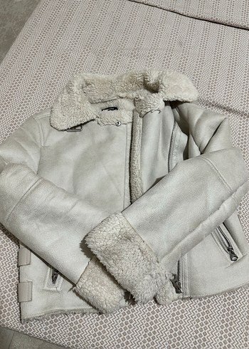 Gri Süet Kadın Kürklü Ceket - Görsel 4