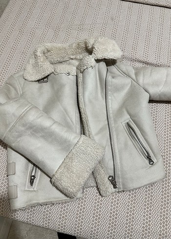 Gri Süet Kadın Kürklü Ceket - Görsel 2