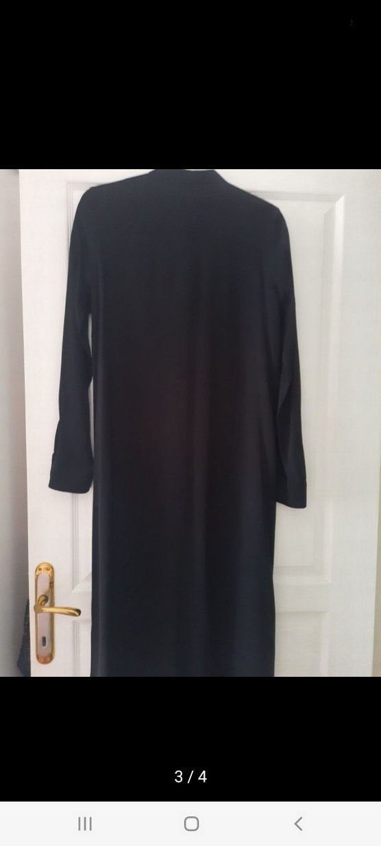 Düğmeli Siyah Kadın Uzun tugba marka tunik - Görsel 3