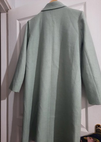 Düğmeli Açık Yeşil Kadın Kaban - Görsel 3