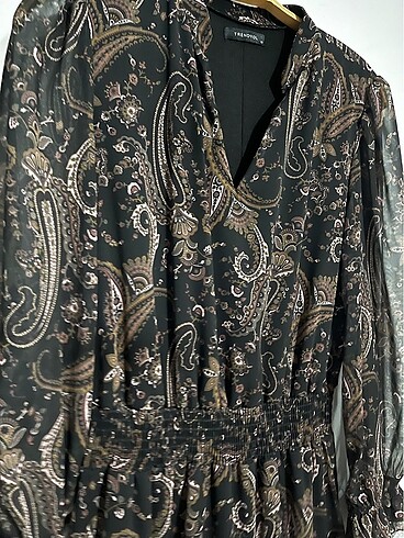 Şifon elbise Astarlı - Görsel 4