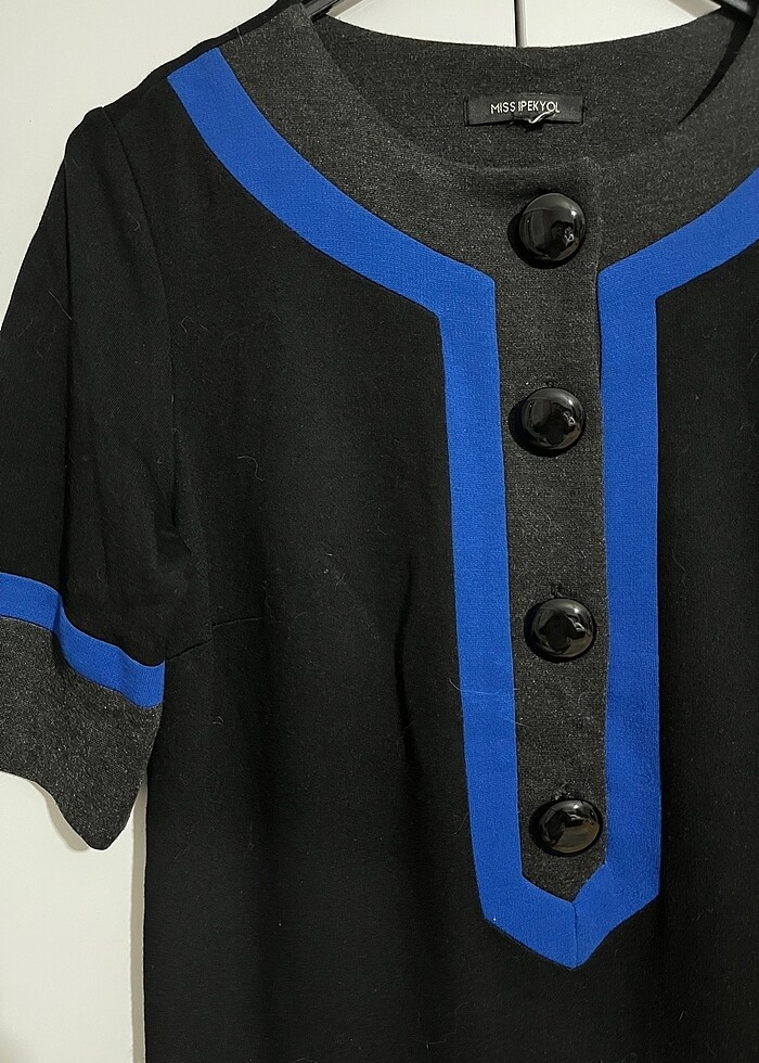 Kısa kollu Siyah elbise - Görsel 2