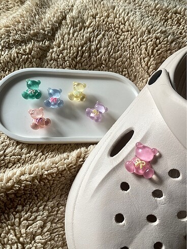 Crocs ayıcık desenli terlik süsü, jibbitz