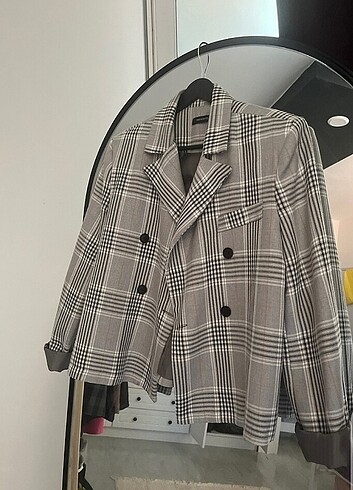 Ekose blazer ceket