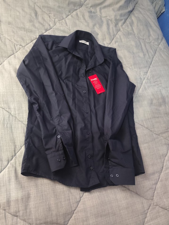 Siyah Kemerli Erkek Ofis Pantolonu ve gömlek takım - Görsel 2