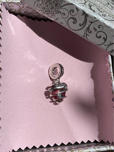 kafes kalp murano cam charm