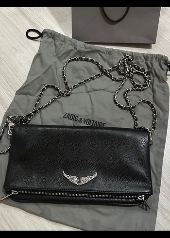Zadig & Voltaire Siyah Zincir Detaylı Deri Çanta