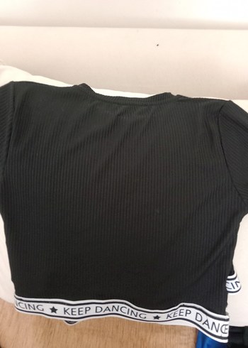 Addax Kadın Siyah Baskılı Crop Top