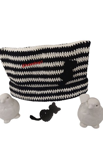 cat beanie crochet kedi kulaklı bere - Görsel 6