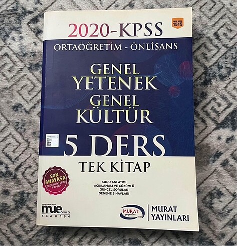 KPSS Ortöğretim Lise Önlisans Kitabı Murat Yayınları