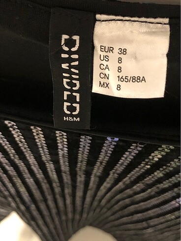 H&M Payetli kadife elbise