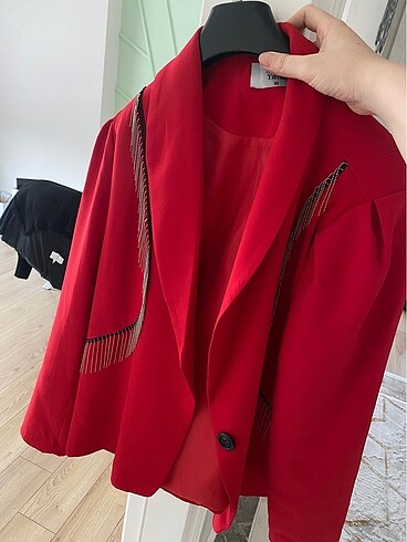 Kırmızı Blazer Ceket