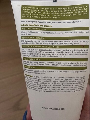 La Roche Posay Solante güneş kremi