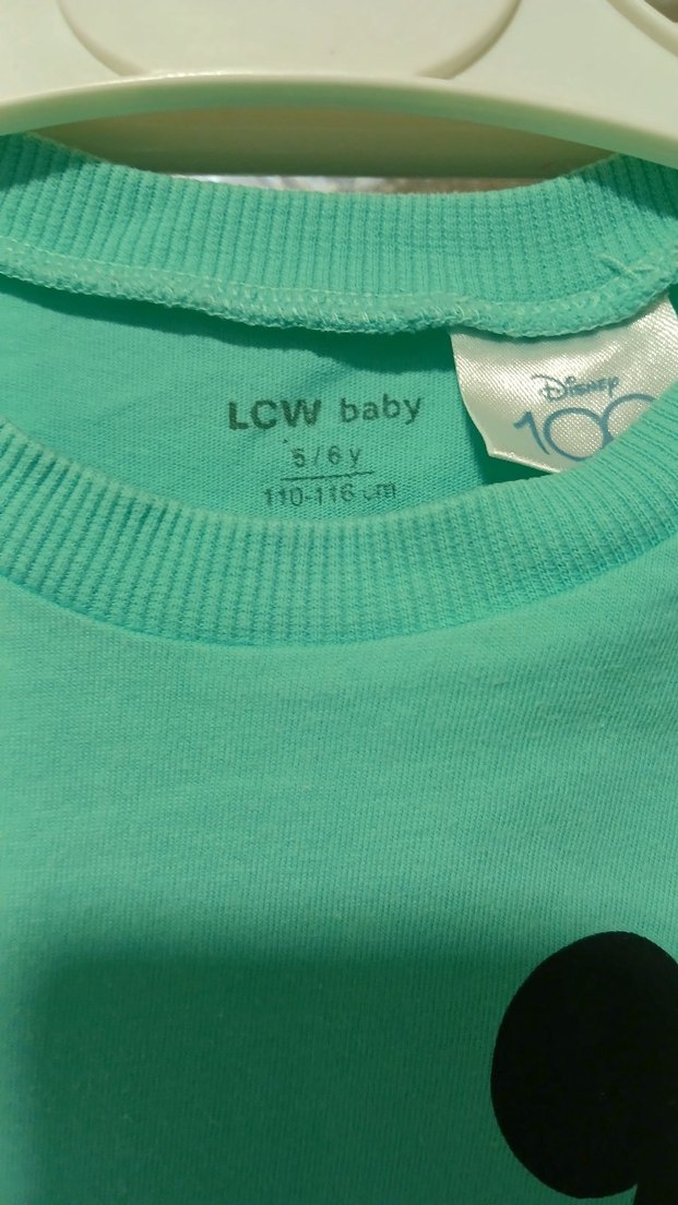 Turkuaz Mickey Mouse Baskılı Erkek Tişört - Görsel 3