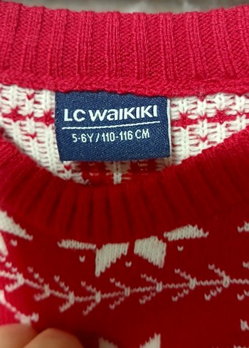 Lc waikiki Kırmızı Nakışlı Triko Kazak - Görsel 3