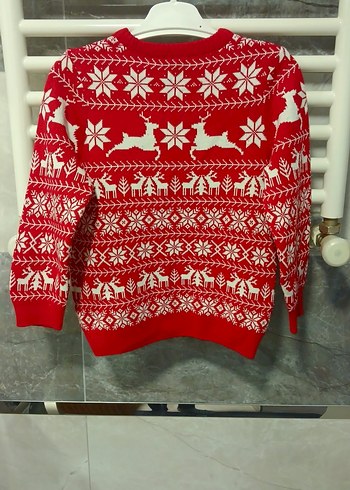 Lc waikiki Kırmızı Nakışlı Triko Kazak - Görsel 2