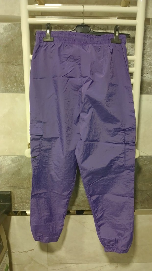 Mor Bel Kemerli Rahat Kesim Kadın Pantolon - Görsel 2