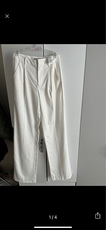 Bershka beyaz kumaş pantolon