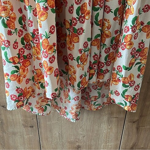 l Beden Pera store limon desenli elbise