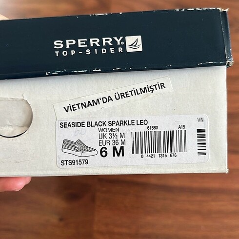 36 Beden Sperry top sider leopar ayakkabı