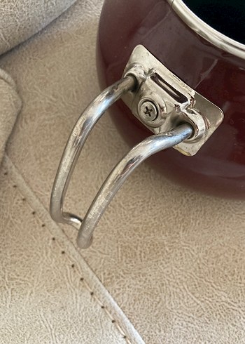 Emaye porselen çaydanlık vintage - Görsel 8