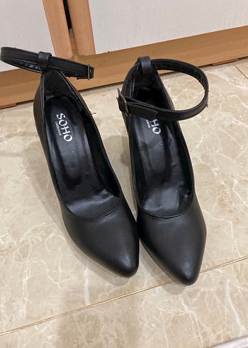 Tokalı Siyah Blok Topuklu Kadın Ayakkabı - Görsel 5