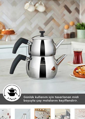 Karaca çelik çaydanlık - Görsel 4