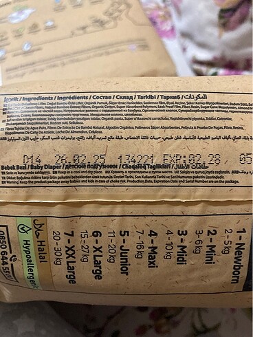 2 Beden: 3-6 kg Beden Sleepy 2 no 2 paket fiatıdır