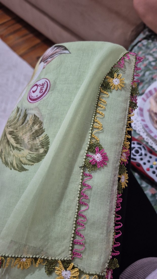 iğne oyası tülbent - Görsel 2