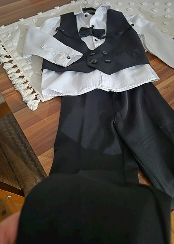 Çocuklar için Klasik Siyah Beyaz Takım - Görsel 4