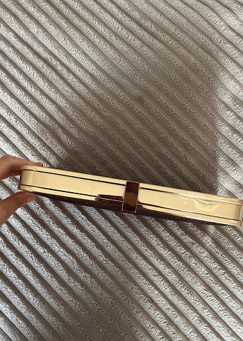 Bordo Parlak Yılan Desenli Vintage Kadın Portföy - Görsel 2