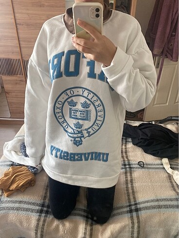 H&M beyaz sweat