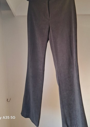 Nubuk görünümlü kaliteli kumaş pantolon. - Görsel 3