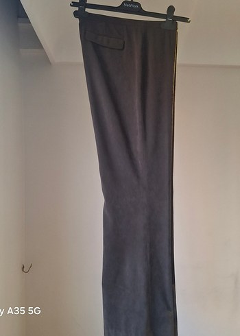 Nubuk görünümlü kaliteli kumaş pantolon. - Görsel 6