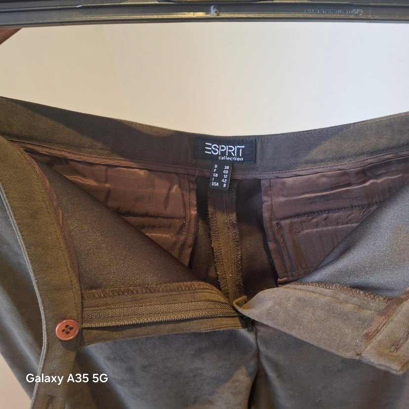 Nubuk görünümlü kaliteli kumaş pantolon. - Görsel 2