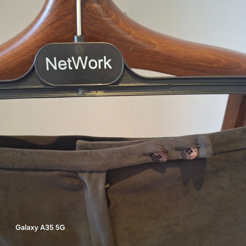 Nubuk görünümlü kaliteli kumaş pantolon. - Görsel 4