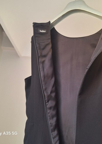 Kemerli Siyah Uzun Kolless Kadın Elbise - Görsel 3