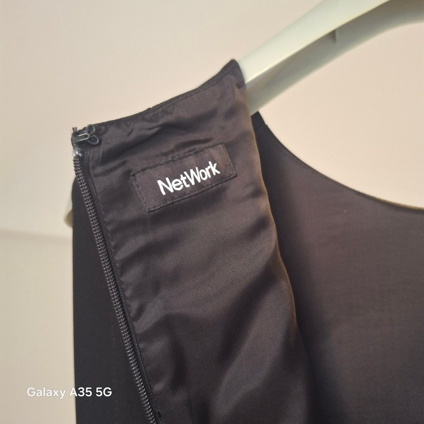 Kemerli Siyah Uzun Kolless Kadın Elbise - Görsel 4