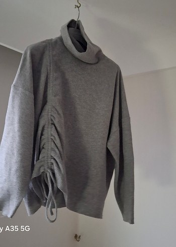 Boğazlı Triko Üst Yan Büzgü Detaylı - Görsel 2