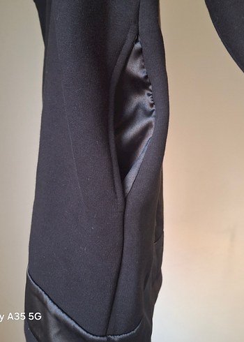 Siyah Boğazlı Uzun Tunik / Elbise  Rahat Kesim - Görsel 5