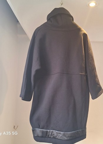 Siyah Boğazlı Uzun Tunik / Elbise  Rahat Kesim - Görsel 4