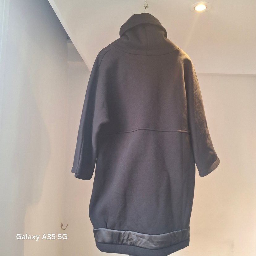 Siyah Boğazlı Uzun Tunik / Elbise  Rahat Kesim - Görsel 4