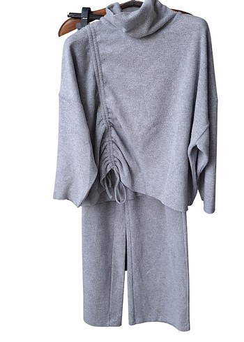 Gri Rahat Kesim Kadın Pantolon - Görsel 3