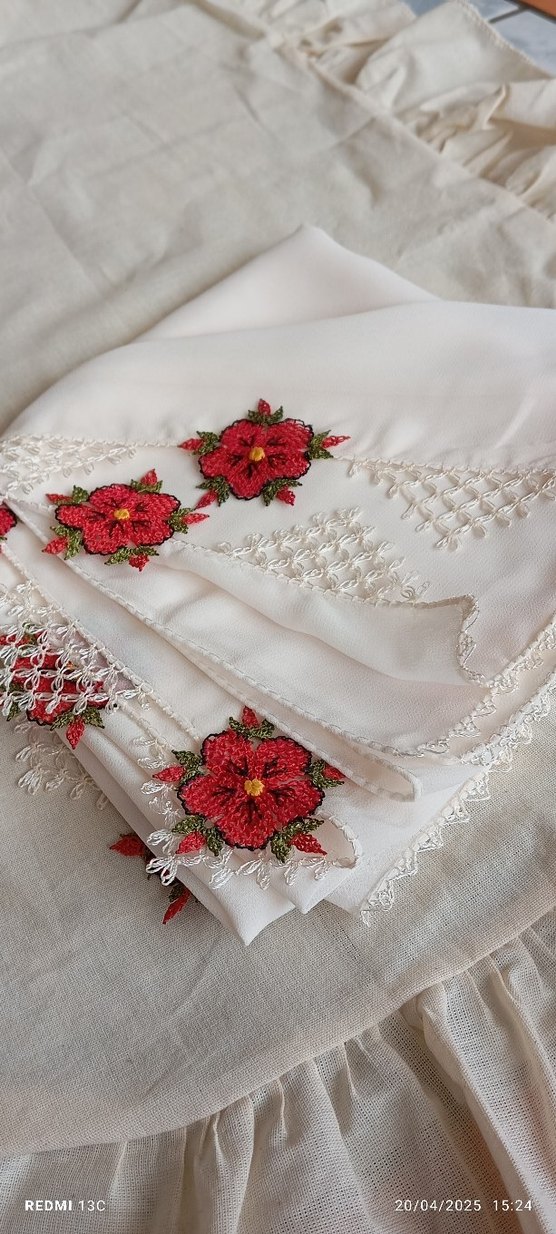 japon gülü motifli namaz örtüsü - Görsel 4