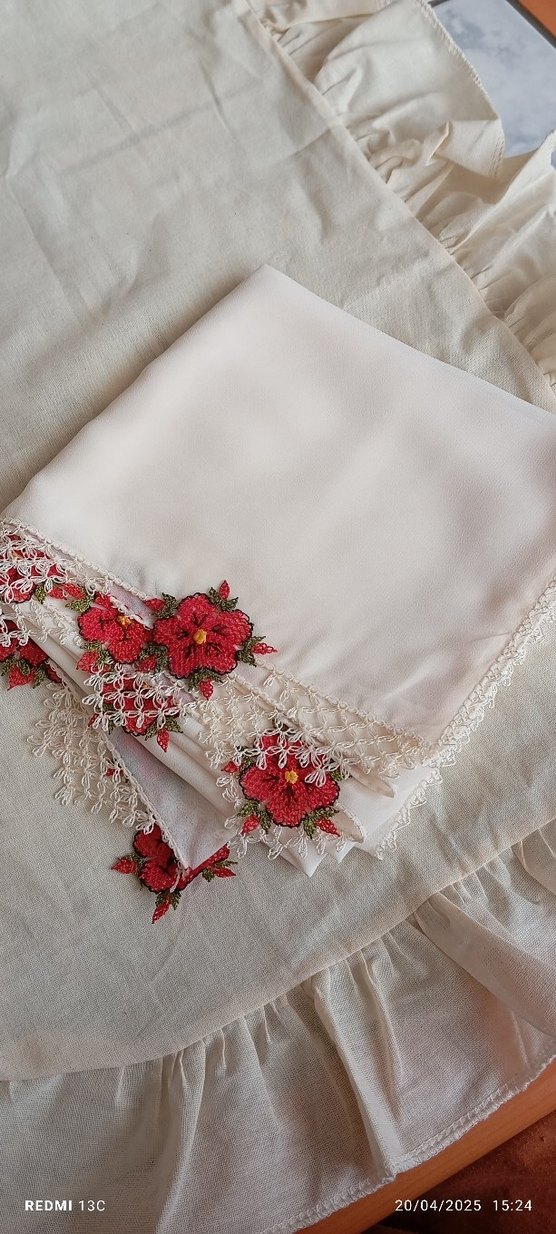 japon gülü motifli namaz örtüsü - Görsel 3