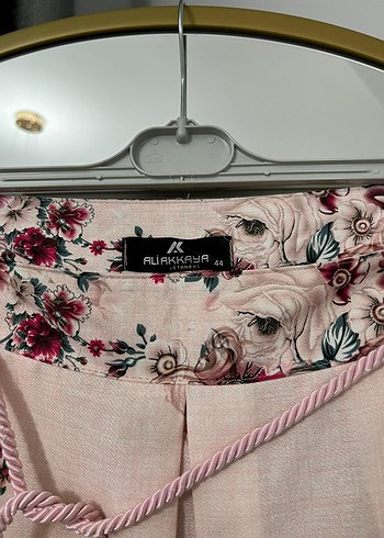 Pembe Çiçek Desenli Bohem Uzun Etek - Görsel 4