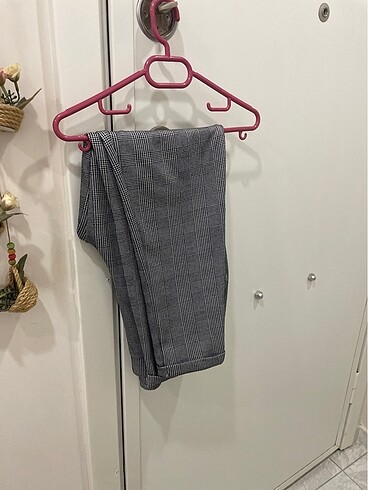 38 Beden LCW ekoseli pantolon bel lastikli