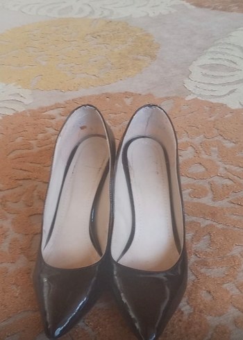 Fabrika mark Parlak Rugan Stiletto Topuklu Kadın Ayakkabı - Görsel 7