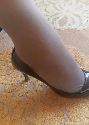 Fabrika mark Parlak Rugan Stiletto Topuklu Kadın Ayakkabı - Görsel 11