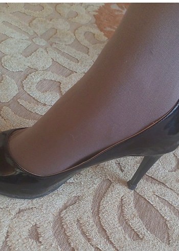 Fabrika mark Parlak Rugan Stiletto Topuklu Kadın Ayakkabı - Görsel 10